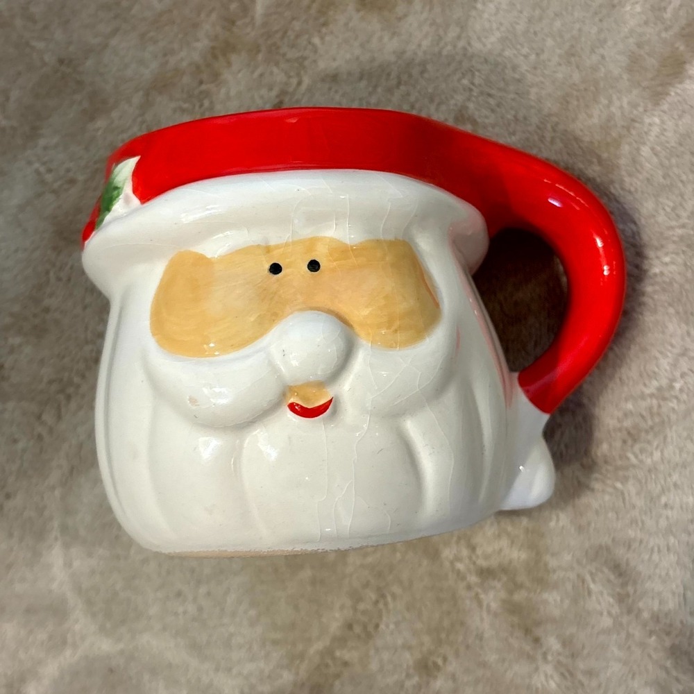 Royal Norfolk Santa Claus Face Mug Christmas Holiday 3D Ceramic Coffee Cup